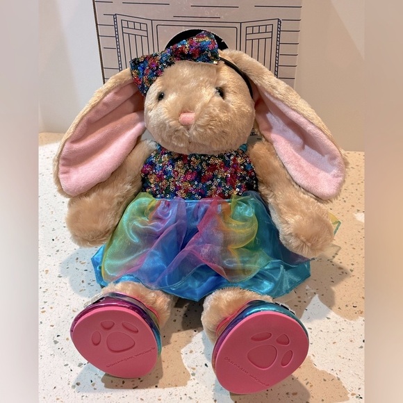 Build-A-Bear Rainbow Sequin Dress, Shoes & Headband‎ Outfit & Bunny NOT Included - Picture 2 of 13